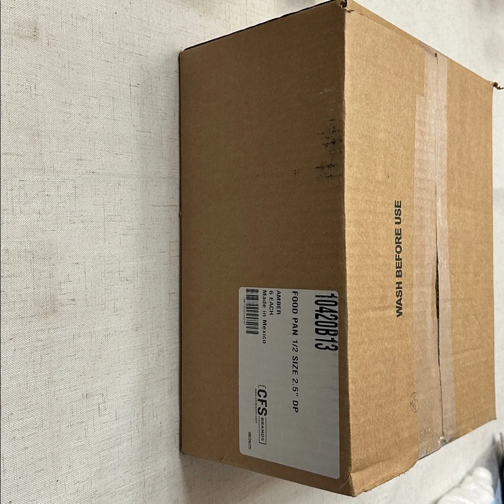 Box Six Carlisle StorPlus Full Size 2.5” Deep BPA-Free High Heat Food Pans